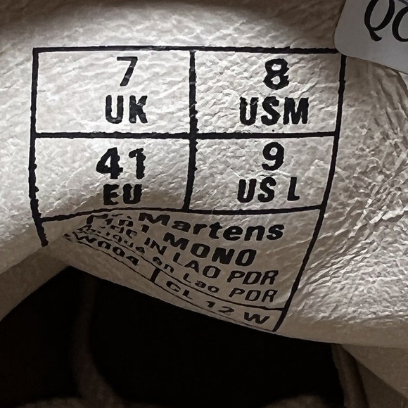 Dr Martens 101 Mono Warm Sand Men 8 Women 9 Suede 6 Eye Lace Up Combat Boots New - Picture 4 of 7